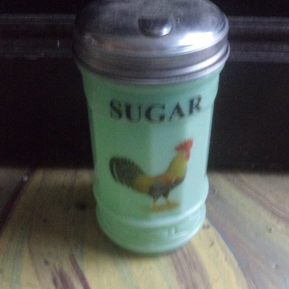 Jadeite sugar shaker pourer restaurant style rooster - Picture 1 of 1